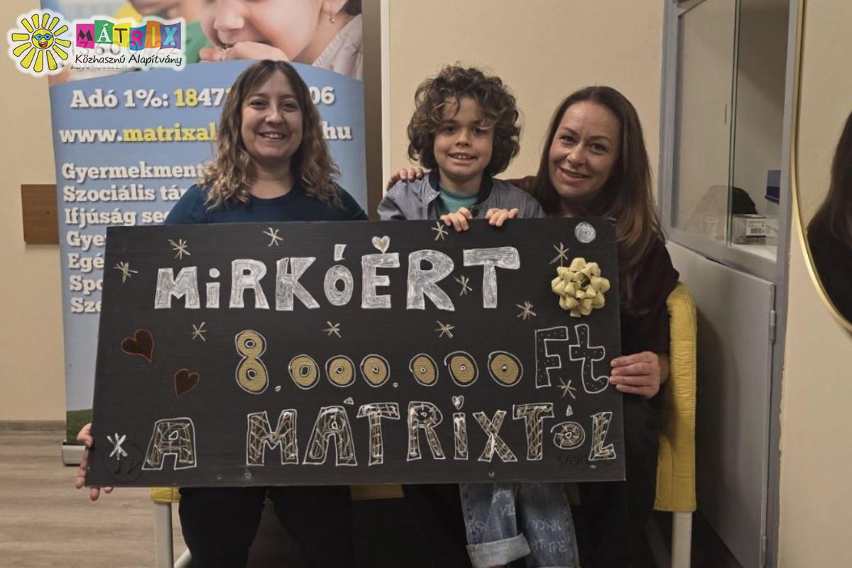 Bohócdoktorok 8 milliós támogatása Mirkónak